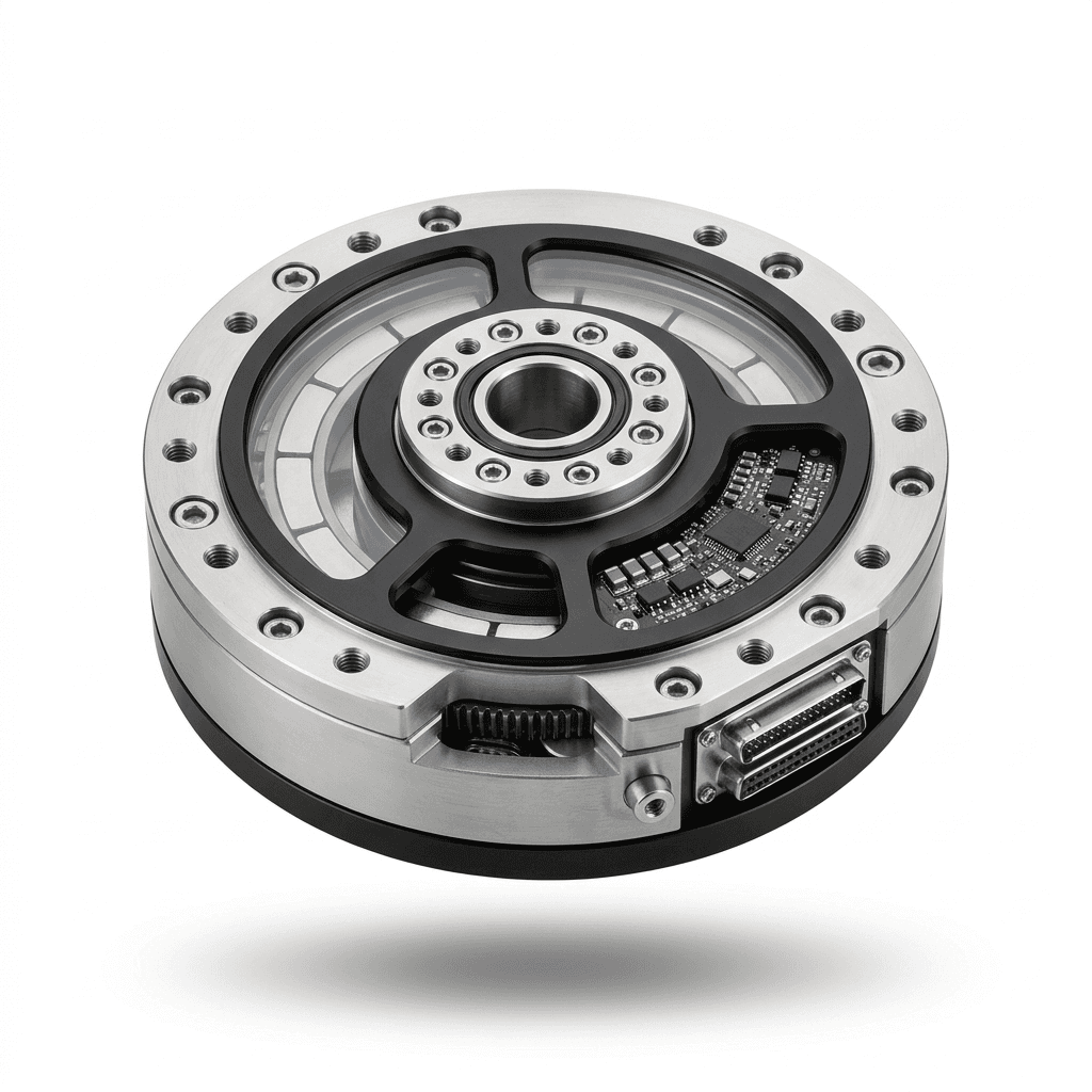 Ultra-flat pancake QDD robotic joint assembly with integrated low-ratio planetary gear