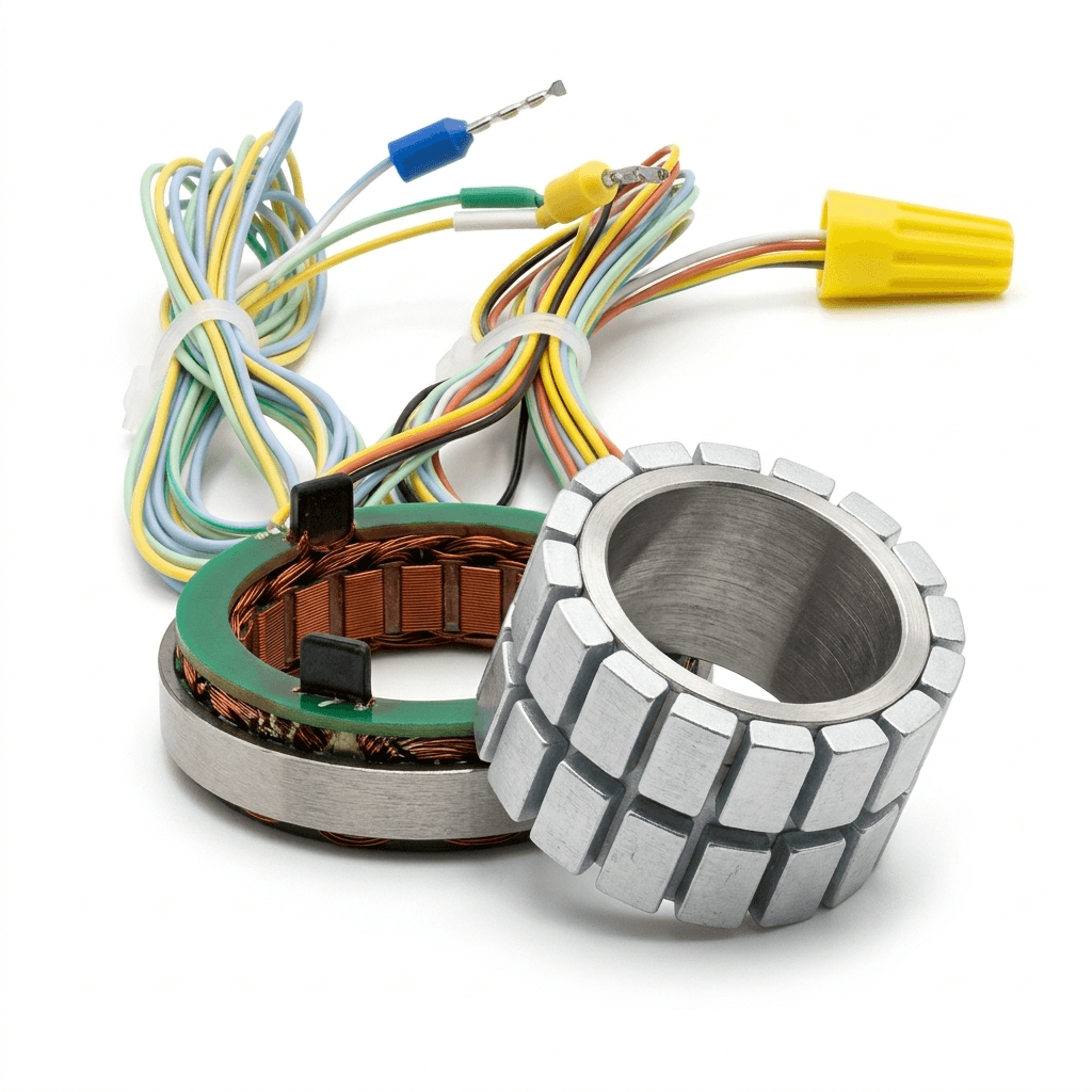 Large inner-diameter hollow-shaft frameless BLDC motor rotor and stator kit