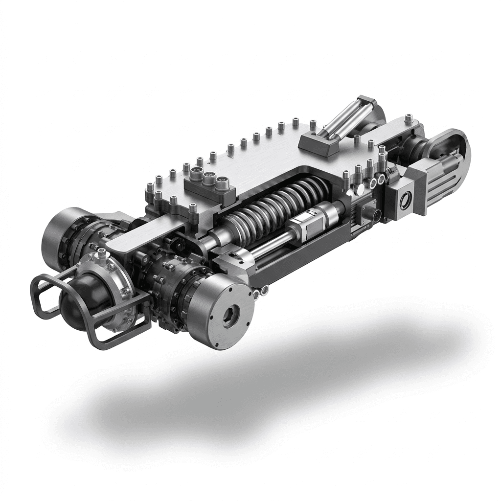 Linear series elastic actuator with internal precision spring pack and force transducer